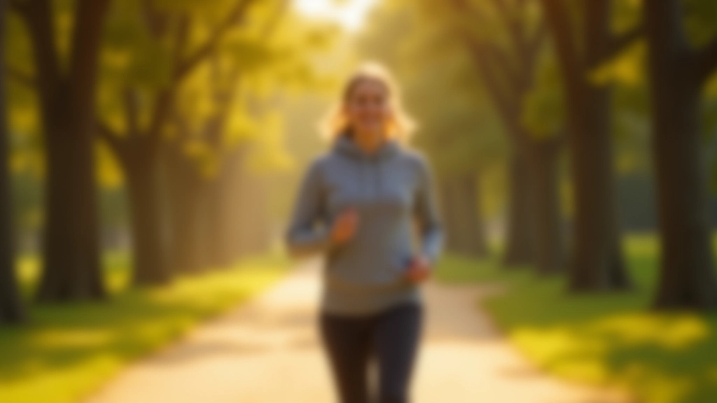 Personne marchant en méditation sur un sentier naturel avec expression concentrée et présente